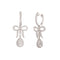 Boucles d'oreilles Boucles d’oreilles dormeuses nœuds en or gris 18 carats et diamants 58 Facettes BO254