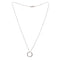 Collier Collier double cercle pavé de diamants en or gris 18 carats 58 Facettes C83