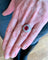 Bague 57 Bague marguerite en platine et or gris avec rubis birman et diamants 58 Facettes BRU55
