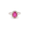 Bague 53 Bague rubis de Birmanie 1,80 ct et diamants en or gris 18 carats 58 Facettes BRU52