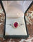 Bague 53 Bague rubis de Birmanie 1,80 ct et diamants en or gris 18 carats 58 Facettes BRU52