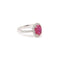 Bague 53 Bague rubis de Birmanie 1,80 ct et diamants en or gris 18 carats 58 Facettes BRU52
