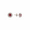Boucles d'oreilles Boucles d'oreilles - Puces rubis birman et diamants en or gris 18 carats 58 Facettes BO248