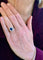 Bague 53 Bague pompadour saphir 1,50 ct et diamants en or gris 18 carats 58 Facettes BSA105
