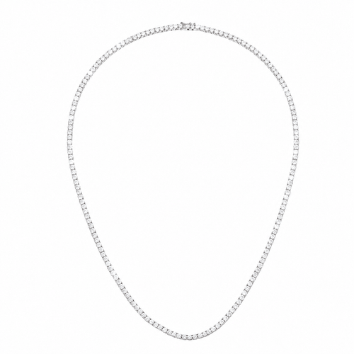 Collier Collier rivière diamants en or gris 18 carats 58 Facettes C142