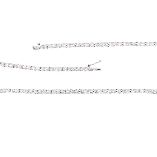 Collier Collier rivière diamants en or gris 18 carats 58 Facettes C142