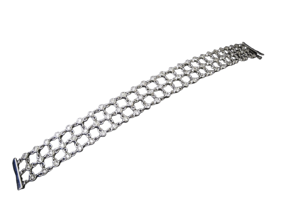 Bracelet en or blanc 18K et diamants 58 Facettes BRA 4131