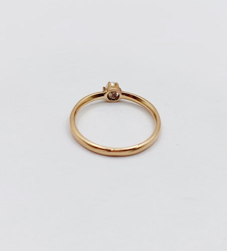 54 Bague antique Gimmel en or rose 18k et perle 58 Facettes A07623