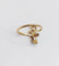 51 Bague fleur Art nouveau en or 18k, platine, perles et diamants 58 Facettes A07565