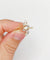 51 Bague fleur Art nouveau en or 18k, platine, perles et diamants 58 Facettes A07565