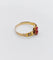 51 Bague toi et moi antique en or 18k, pierres rouges et perles 58 Facettes A07562