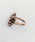 52 Bague marquise antique en or rose 18k et grenats 58 Facettes A07548