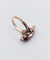 52 Bague marquise antique en or rose 18k et grenats 58 Facettes A07548