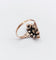 52 Bague marquise antique en or rose 18k et grenats 58 Facettes A07548