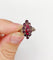 52 Bague marquise antique en or rose 18k et grenats 58 Facettes A07548