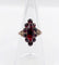 52 Bague marquise antique en or rose 18k et grenats 58 Facettes A07548
