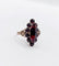 52 Bague marquise antique en or rose 18k et grenats 58 Facettes A07548