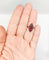 52 Bague marquise antique en or rose 18k et grenats 58 Facettes A07548