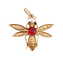 Pendentif abeille victorien en or rose, grenat et perles 58 Facettes A07545