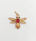 Pendentif abeille victorien en or rose, grenat et perles 58 Facettes A07545