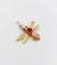 Pendentif abeille victorien en or rose, grenat et perles 58 Facettes A07545