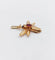 Pendentif abeille victorien en or rose, grenat et perles 58 Facettes A07545