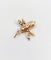Pendentif abeille victorien en or rose, grenat et perles 58 Facettes A07545