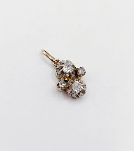 Pendentif antique en or 18k, platine et diamants 58 Facettes A07542