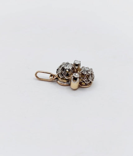 Pendentif antique en or 18k, platine et diamants 58 Facettes A07542