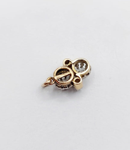 Pendentif antique en or 18k, platine et diamants 58 Facettes A07542