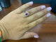 54 Bague en or blanc avec rubis et diamant 58 Facettes BA 504