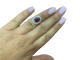 50 Bague pavée en or blanc avec rubis thaï et diamants 58 Facettes BA 499