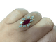 54 Bague marquise en or jaune 18K, rubis et diamant 58 Facettes BA 770