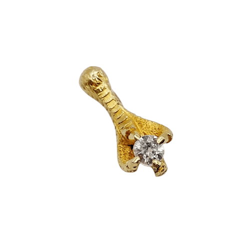 Pendentif serre d'aigle en or 18k et diamant taille ancienne 58 Facettes A07343