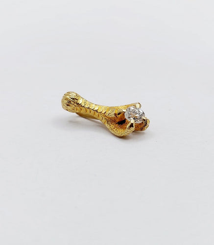 Pendentif serre d'aigle en or 18k et diamant taille ancienne 58 Facettes A07343