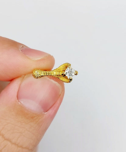 Pendentif serre d'aigle en or 18k et diamant taille ancienne 58 Facettes A07343