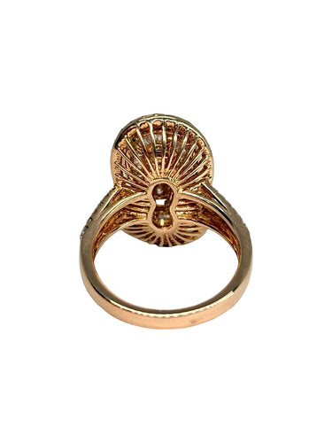 54.5 Bague en or rose 18K et diamants 1,45 ct 58 Facettes 2090