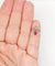 42 Bague duchesse antique en or rose 18k, pierre rouge et diamants 58 Facettes A07649
