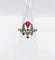 42 Bague duchesse antique en or rose 18k, pierre rouge et diamants 58 Facettes A07649