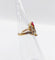 42 Bague duchesse antique en or rose 18k, pierre rouge et diamants 58 Facettes A07649