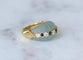 51 Jean & Pierre Bellin - Bague boule en or jaune, aigues-marines, diamants et saphirs 58 Facettes