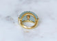 51 Jean & Pierre Bellin - Bague boule en or jaune, aigues-marines, diamants et saphirs 58 Facettes