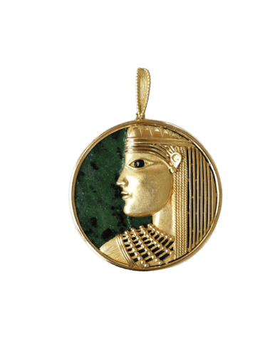 Jean & Pierre Bellin - Pendentif Zodiaque Vierge en or jaune et jade 58 Facettes