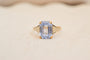 Bague 54 Bague en or jaune et blanc avec spinelle synthétique Verneuil 58 Facettes Ref3559