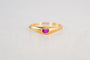 56 Bague jonc en or jaune 18 carats et grenat 58 Facettes Ref4007