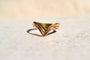 54 Bague V 3 ors en or jaune, blanc et rose 58 Facettes 4039