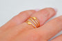 52 Bague multi-anneaux cœurs en or jaune 18 carats 58 Facettes 4123