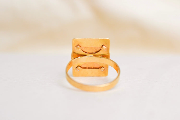 53 Bague pièce Dos Pesos mexicaine en or jaune 58 Facettes 666