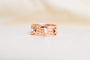 52 Bague bandeau en or rose 18 carats et perles étoilées 58 Facettes Ref3140