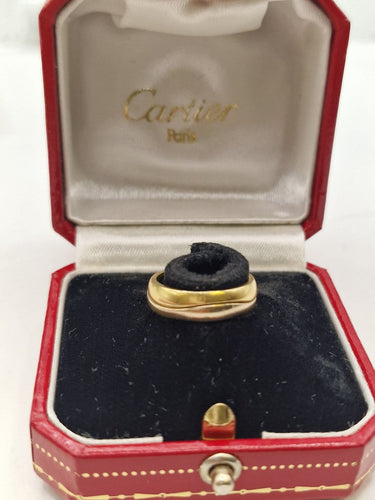 51 Cartier - Bague Puzzle vintage en or blanc et jaune 58 Facettes CV-102